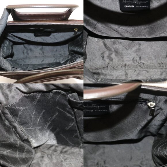 Salvatore Ferragamo AX-21 2834 Pony Hair Boston Handbag - Brown - Picture 15 of 15